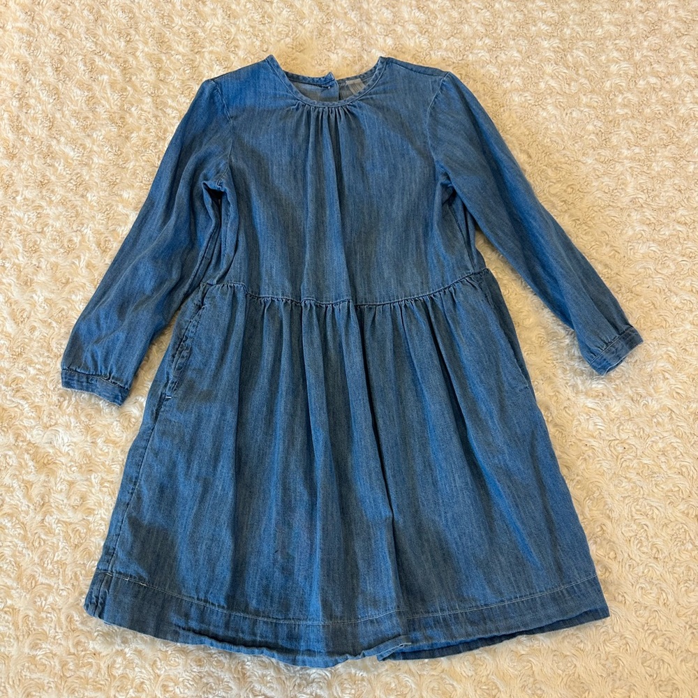 Primary long sleeve chambray dress